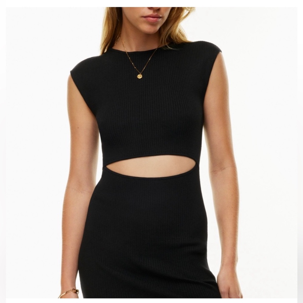 Wilfred Free knit cutout midi dress